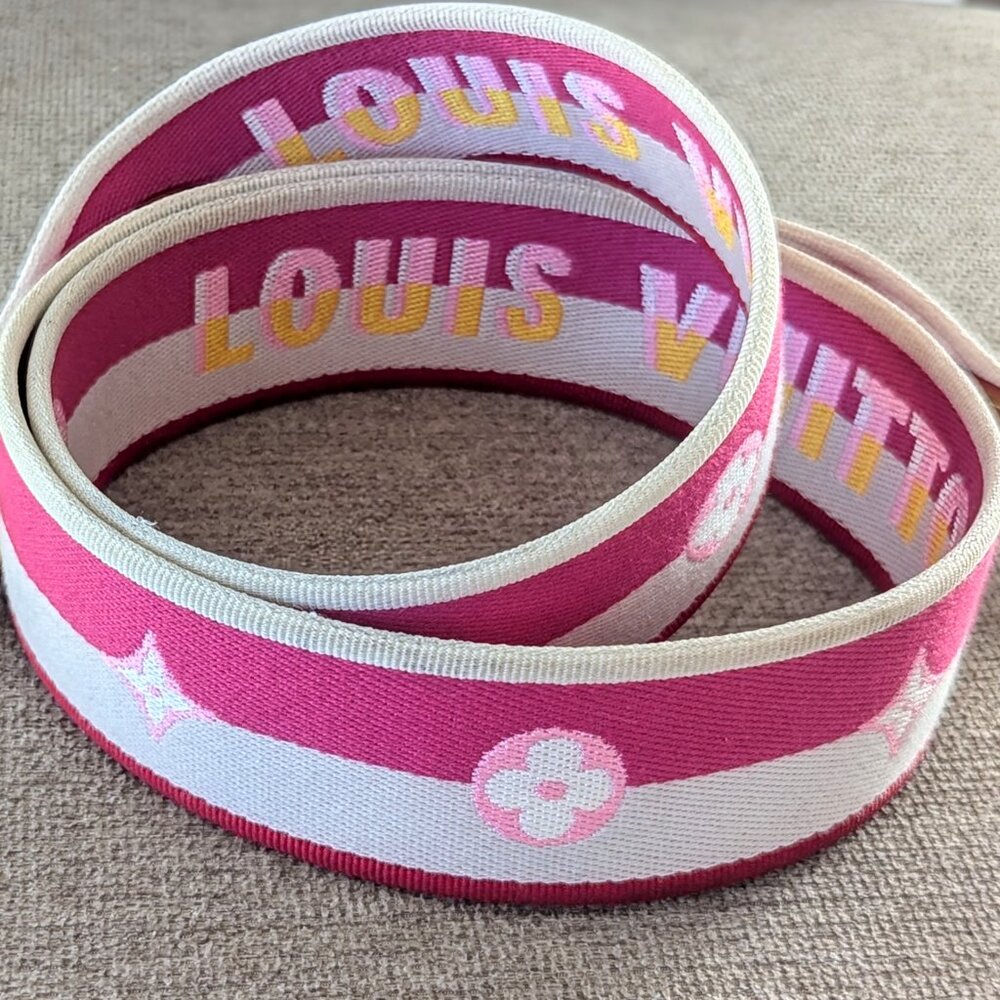 Louis Vuitton Jacquard Speedy Bandouliere 20 Shoulder Strap Fuchsia